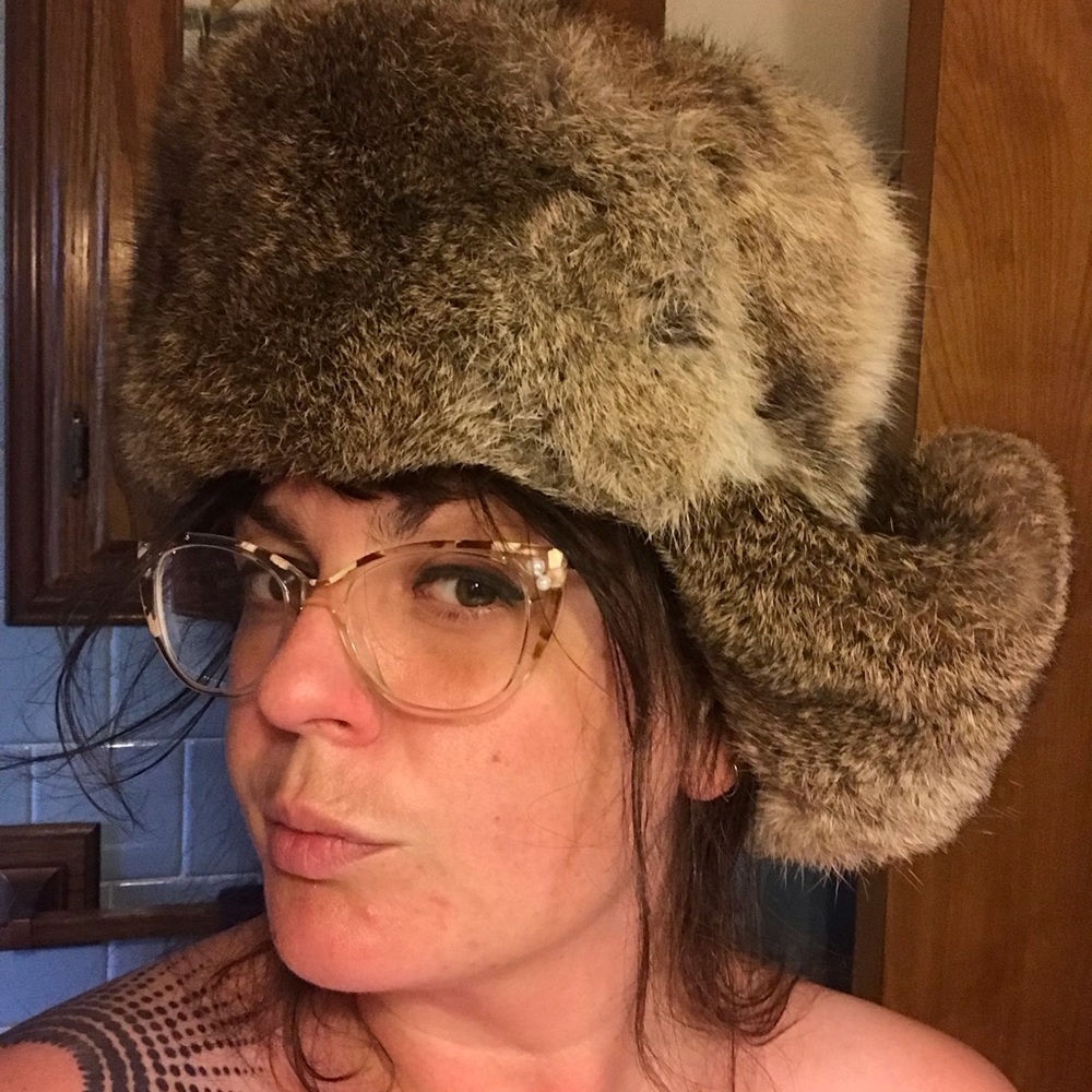 Trapper Hat- Real Fur! Great vintage condition! 🐇